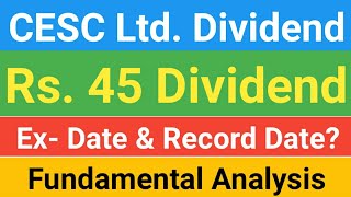 CESC LTD Dividend  Rs 45 Dividend  ExDate amp Record Date  January Dividend  Fundamental Analysis [upl. by Kciredohr]