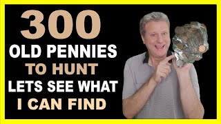 300 Old Pennies to Hunt Through  Other Coins  Giveaway [upl. by Kassia]