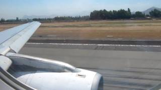 LAN Airlines Airbus 318 Take off from Santiago de Chile [upl. by Jona]