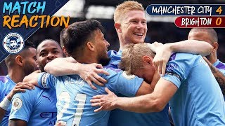 AGUERO SHINES BUT CITY SUFFER LAPORTE BLOW  MAN CITY 40 BRIGHTON  MATCH REACTION [upl. by Tama]