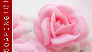 How to make cold process soap roses  Soaping101 [upl. by Thurber]