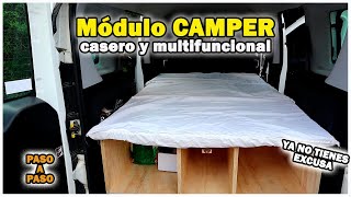 Módulo CAMPER con cama para furgoneta Fiat Dobló  paso a paso [upl. by Nivalc]