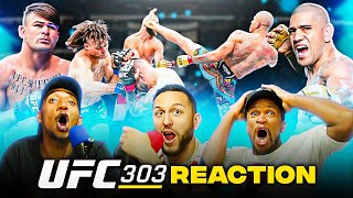 UFC 303 REACTION 🤯  Alex Pereira Headkick KO REACTION [upl. by Ognimod]