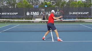 Denis Shapovalov 2023 Court Level Preseason Training At IMG Academy Volleys [upl. by Adien460]