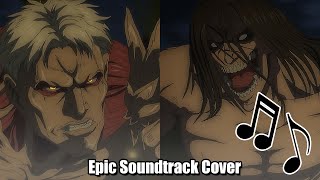 Attack On Titan Season 4 Episode 8 OST  Eren Vs Reiner x Paradis Squad Retreat HQ Cover [upl. by Llewxam837]