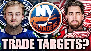 CANUCKS amp RED WINGS TRADE RUMOURS ISLANDERS TARGETING ERIK BRANNSTROM OR ERIK GUSTAFSSON [upl. by Zellner837]