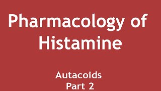 Pharmacology of Histamine Autacoids Part 2  Dr Shikha Parmar [upl. by Fruma]