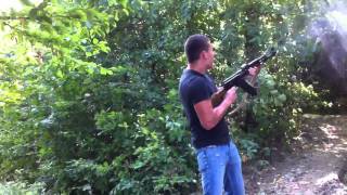 Shooting an ak47 full auto kalash albania full mag kalashnikov [upl. by Horgan313]