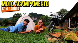 COMO LEVAR OS EQUIPAMENTOS DE CAMPING NA MOTO  COM GARUPA  KIT COMPACTO [upl. by Kone]