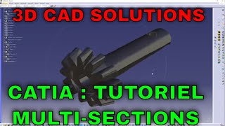 CATIA V5  Tutoriel MultiSections Solide [upl. by Kilian]