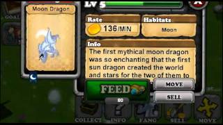 Dragonvale  NEW Moon Dragon Evolution [upl. by Phelgon]