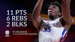 James Wiseman 11 pts 6 rebs 2 blks vs Wizards 2022 Summer League [upl. by Nared]