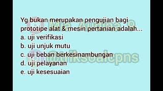 SOAL PPPK Pengawas Alat amp Mesin Pertanian Terbaru  SOAL SKB CPNS Pengawas Alat amp Mesin Pertanian [upl. by Narod]