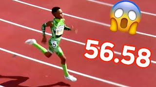 10YearOld WORLD RECORD 400m At Jr Olympic Games [upl. by Oag]