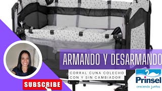 Armando y desarmando corral cuna colecho con y sin cambiador marca Prinsel [upl. by Aysab]