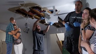 HOUSE FLOODED  CLOGGED TOILET FLOODS UPSTAIRS  TWO LEVELS RUINED  CEILING AND FLOORS RIPPED OUT [upl. by Remark]