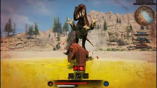 Megalania vs Allosaurus hatchet bleed killer  Path of Titans  Official Servers [upl. by Ilan]