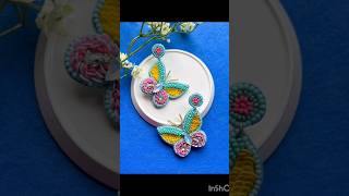 Handmade artificial earrings latest designs jewellery handmade fashion viral [upl. by River158]