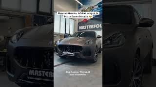 Maserati Grecale înfoliat integral în Matte Brown Metallic 😎 masterfol foliiauto colantari [upl. by Jud]