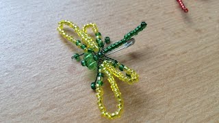 БРОШь СТРЕКОЗА из БИСЕРА TUTORIAL Beaded dragonfly Brooch БИСЕРОПЛЕТЕНИЕ для НАЧИНАЮЩИХ [upl. by Tedder19]