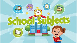 kids vocabulary  School Subjects  favorite subject  English educational [upl. by Kopaz]