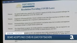 Board adopts paid COVID19 leave for teachers [upl. by Sihtnyc]