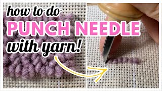 How to Punch Needle with Yarn  Featuring the Oxford Punch Needle [upl. by Atekihs]