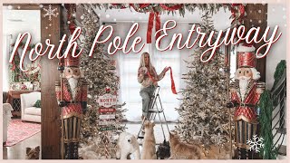 Christmas Decorating 2024 🎄 Creating a MAGICAL North Pole Entryway [upl. by Akemyt203]