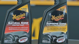 G4016 Meguiars Supreme Shine Protectant amp G4116 Meguiars Natural Shine Protectant  pro interiér [upl. by Annanhoj]