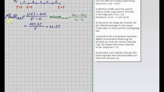 Mittlere Änderungsrate und lokale Änderungsrate  Lösung für Aufgabe 2 [upl. by Garrick205]