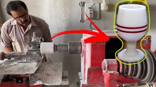 Incredible process of making marble glass on lathe machine by skilled talented man [upl. by Sparrow]