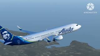 Alaska airlines flight 1282 landing animation [upl. by Pratt]