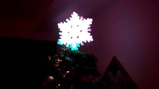 My 2018 XMAS Spectacular  Hallmark Keepsake Musical Snowflake Tree Topper [upl. by Kumagai406]