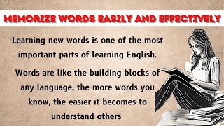 MEMORIZE WORDS EASILY AND EFFECTIVELY  English Speaking Practice [upl. by Yetah]