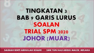 TRIAL SPM MATH  GARIS LURUS JOHOR MUAR [upl. by Halimeda]