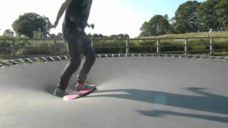 Trampoline Boarding  Skateboarding Without any Trucks HD [upl. by Ahtamas]