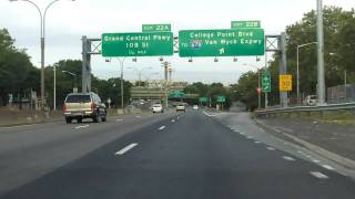 Long Island Expressway Interstate 495 Exits 32 to 22 westbound [upl. by Oirevas]