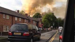 Stanley royd chapel BURNING DOWN wakefield HD Video 18062012 LIVE NEWS [upl. by Akived]