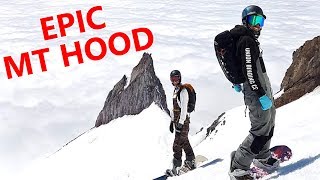 EPIC MT HOOD HIKE amp SNOWBOARDING [upl. by Alliscirp]