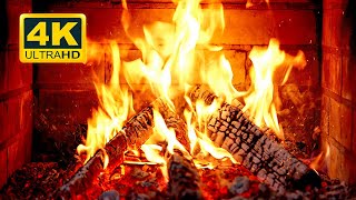 🔥 FIREPLACE Ultra HD 4K Fireplace with Crackling Fire Sounds Fireplace Burning Fire Background [upl. by Nylekoorb]