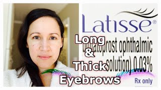 USING LATISSE ON EYEBROWS INSTEAD OF EYELASHES  THICKER AND LONGER EYELASHES [upl. by Anoyet474]