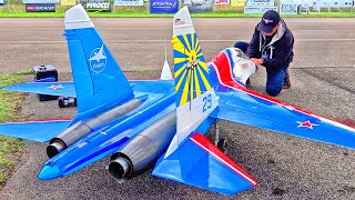 INCREDIBLE RC SUKHOI SU27 TWIN TURBINE JET FLIGHT DEMONSTRATION [upl. by Rebecka]