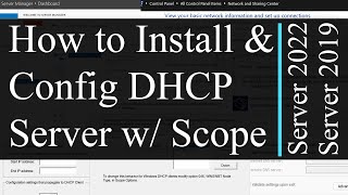 How to install and configure DHCP Server including defining Scope  Windows Server 2022 [upl. by Voltmer]