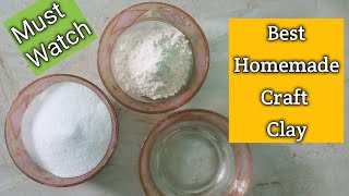 Make Clay At Home With SALT  Salt Dough recipe  CraftLas [upl. by Hakim921]