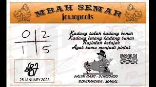 SYAIR SGP MBAH SEMAR SELASA 25 JANUARI 2023 [upl. by Eniffit]