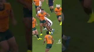 Joseph Aukuso Suaalii debut for the Wallabies at Twickenham [upl. by Atyekram]