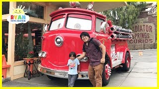 Disney Amusement Rides for Kids and Ryan plays with toy cars [upl. by Enitselec]