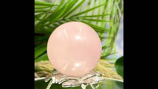 Rose Quartz Sphere High Quality Translucent Healing Crystal Ball 411g 66mm [upl. by Craw807]