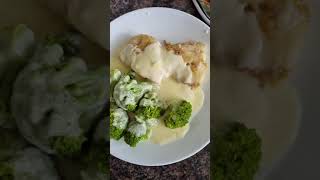 Fish fillet  Steamed Broccoli Cream Cheese Sauce [upl. by Foley]