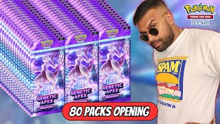 TCG Pocket opening another 80 packs Amazing hits [upl. by Adnarrim]